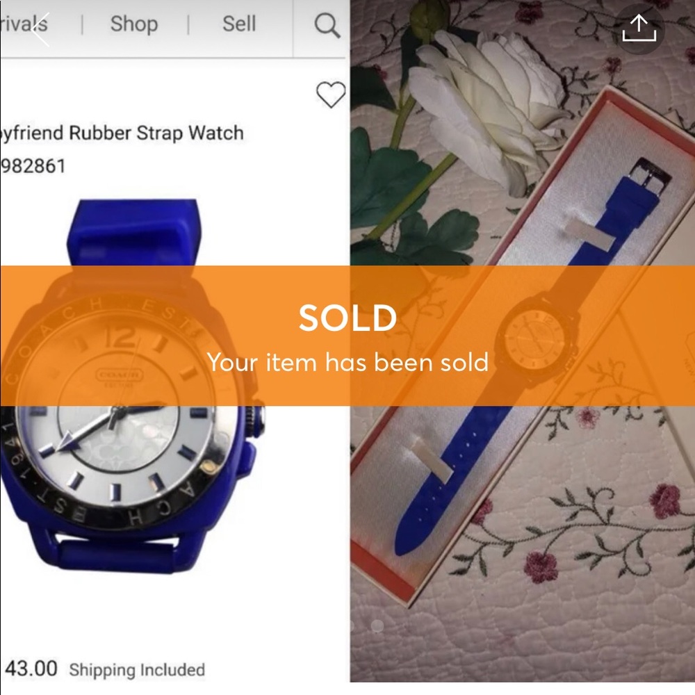Coach royal blue watch